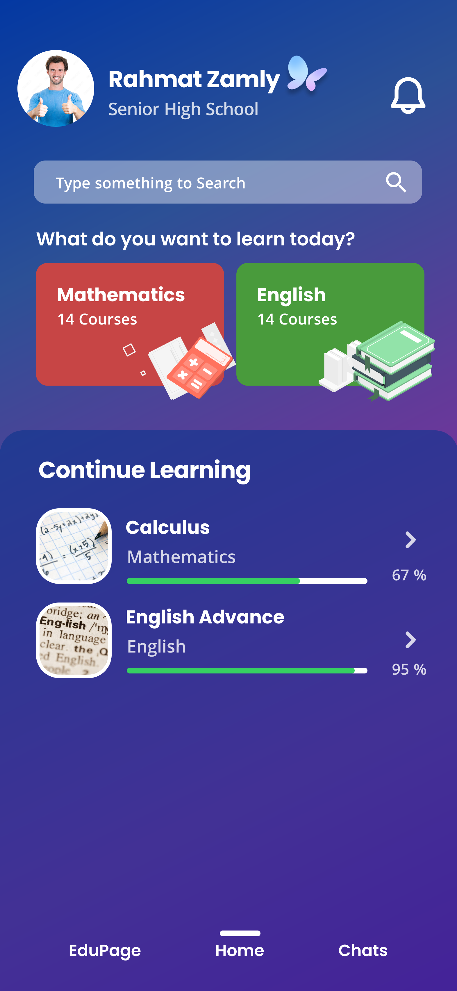 EduMate Home page